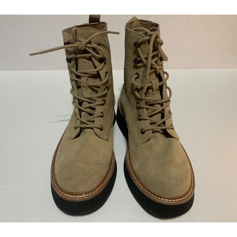 Madewell Women's Sz 7 Brown Suede Boots Helen Platform Chelsea Boot
